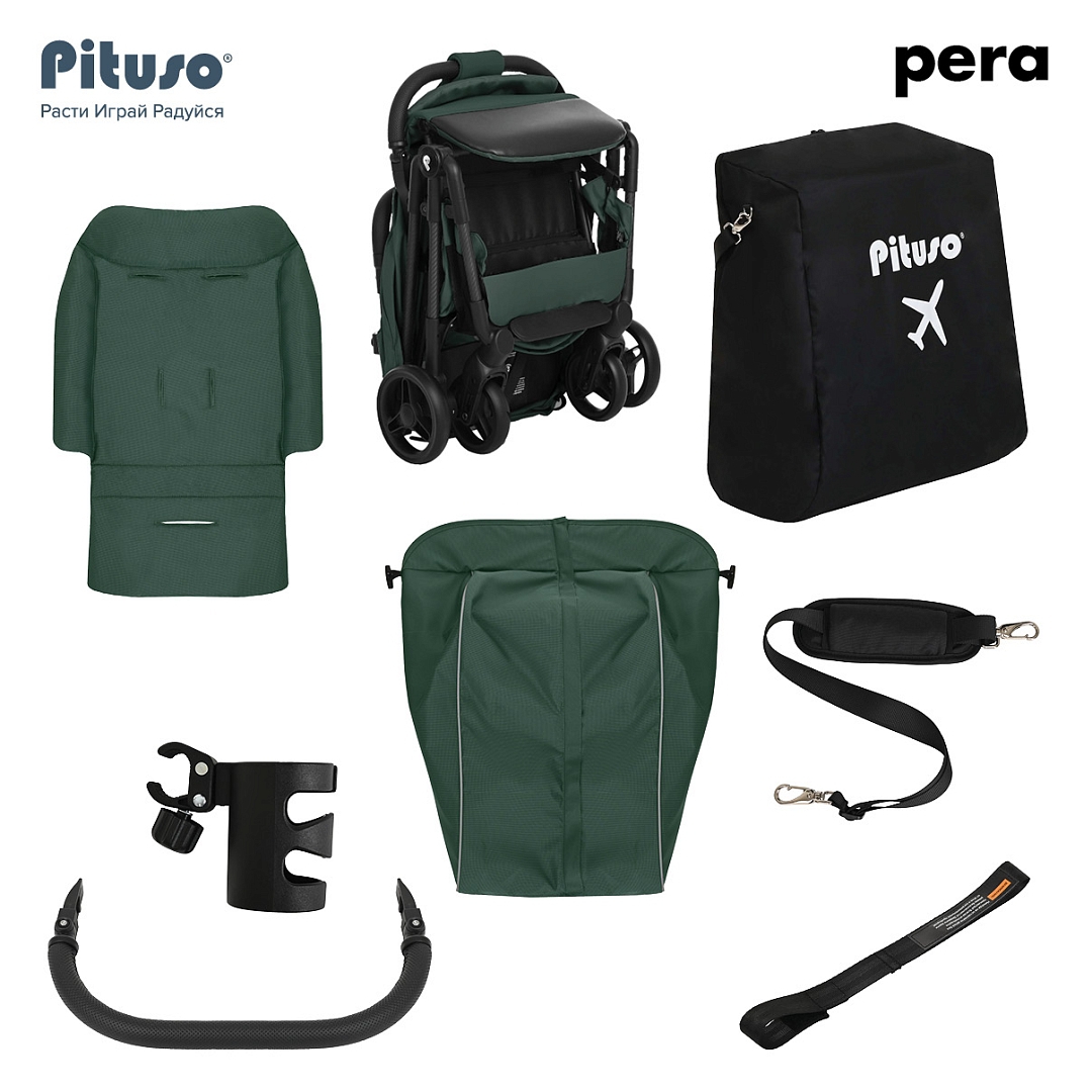Коляска прогулочная Pituso PERA Army green