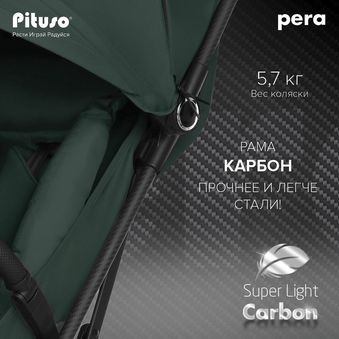 Коляска прогулочная Pituso PERA Army green
