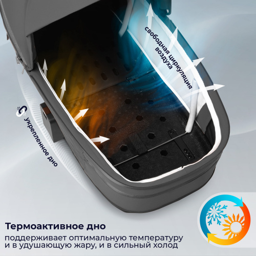 Коляска 2в1 SBL Elegante Therma Dark Grey