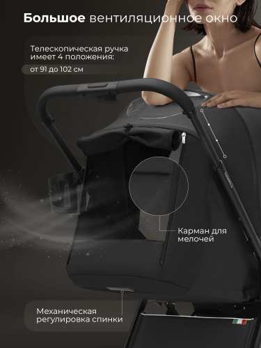 Прогулочная коляска SBL Elegante D Black