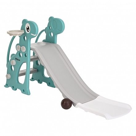 Горка Зубастик с баскет.кольцом Green/Зеленый,133*54,5*71h