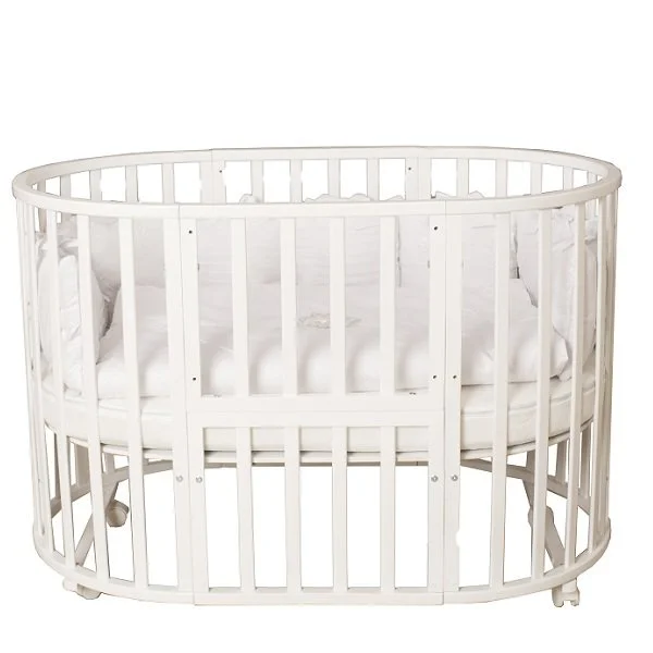 Кровать круглая-овальная Северная Звезда Белая, без маятника