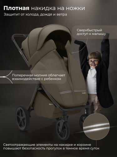 Прогулочная коляска SBL Elegante D Dark Beige