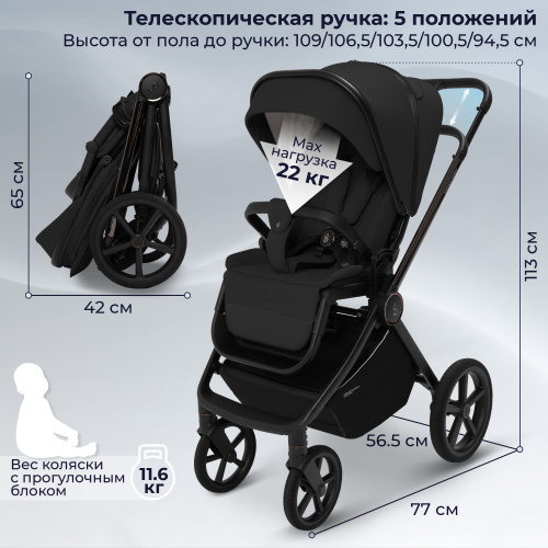 Прогулочная коляска SBL Elegante Therma Black