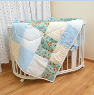 Комплект в кроватку 6пр. ПЭЧВОРК голубой 63-6