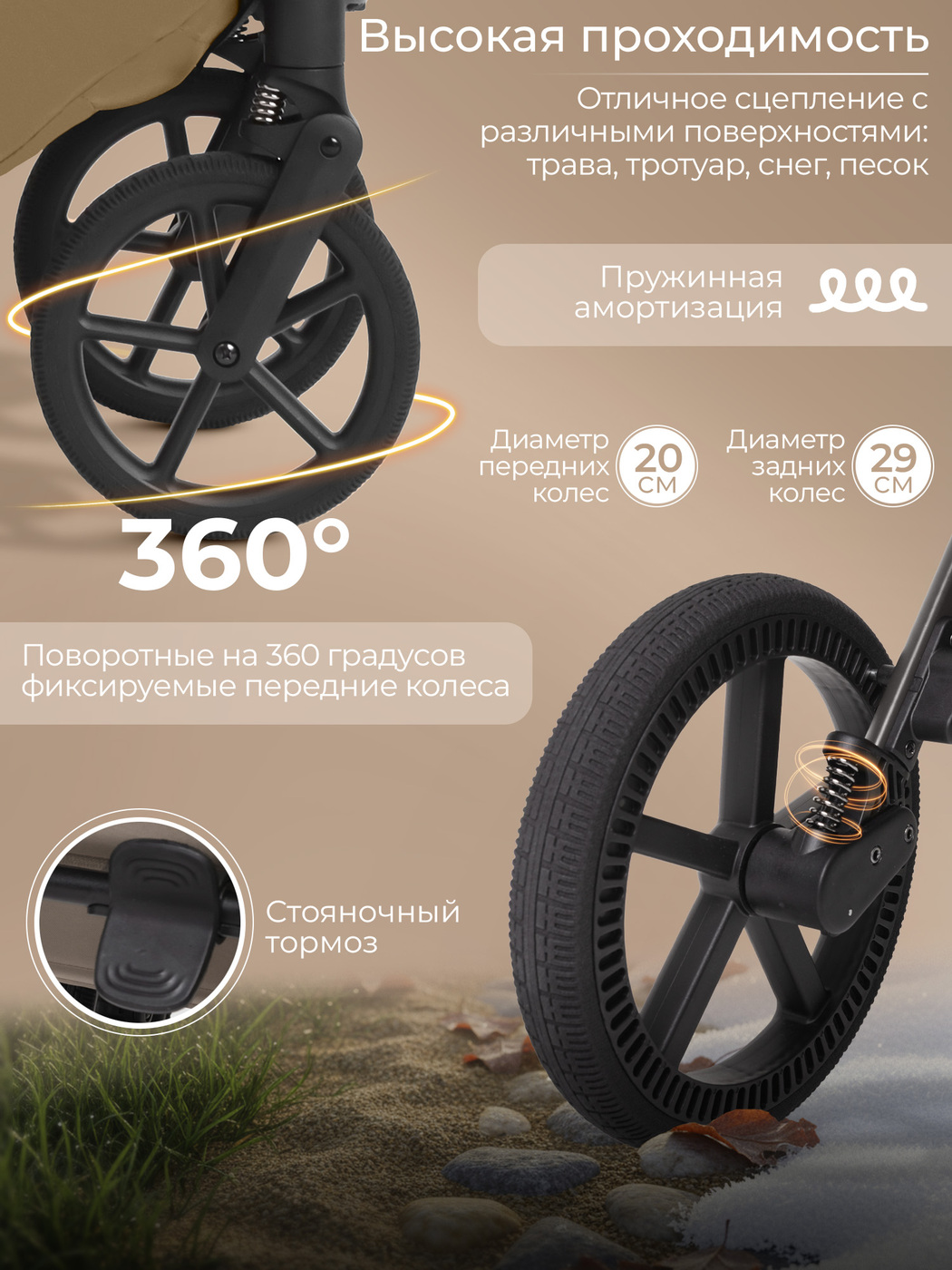 Коляска 2в1 Sweet Baby Orso Dark Grey