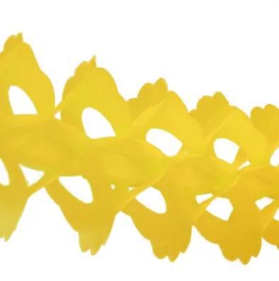 Гирлянда бумажная, желтая 3,6м