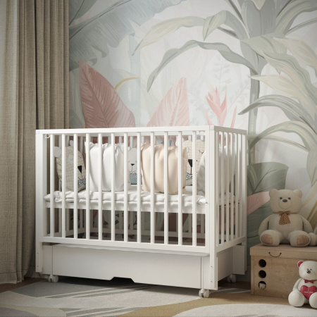 Кровать Incanto Hollie маятник универсальный, с ящиком, Белый