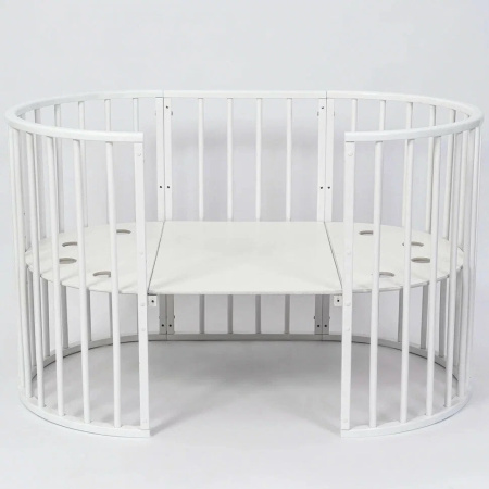 Кровать круг-овал Polly, маятник в комплекте, Белая