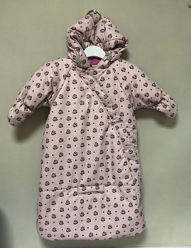 Комбинезон ЗИМА для новорожденных  розовый/  М19О001