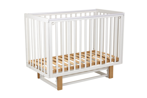 Кровать детская Polini kids Simple 341 с маятником, белый-дуб