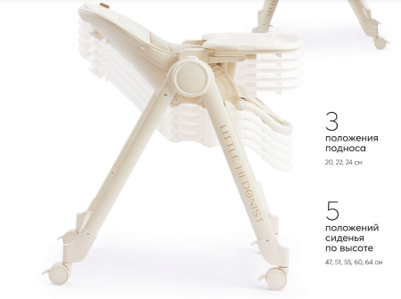 Стул для кормления Happy Baby BERNY LUX grey new