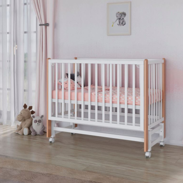 Кровать Incanto Astra маятник, цвет Белый/Бук