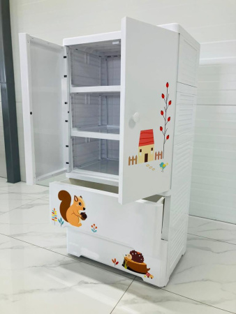 Комод пластиковый Полянка, ящики и полки SG05С35