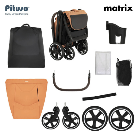 Коляска прогулочная Pituso Matrix XXL Mango-Tango
