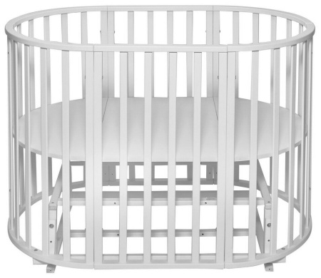Кровать круглая-овальная Северная Звезда Белая, без маятника