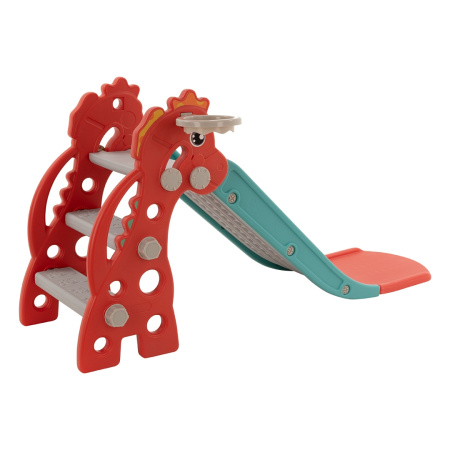 Горка Дружок с баскет.кольцом Red/Красный,135*58*67h