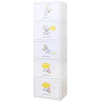 Комод пластиковый Коалы, 5 секций WJ43005