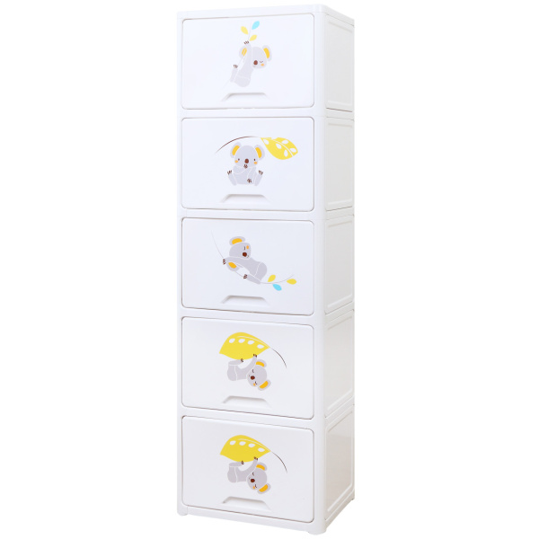 Комод пластиковый Коалы, 5 секций WJ43005