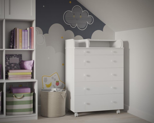 Комод Ecco Molen c доводчиками Белый