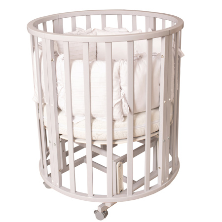 Кровать круглая-овальная Северная Звезда Белая, без маятника