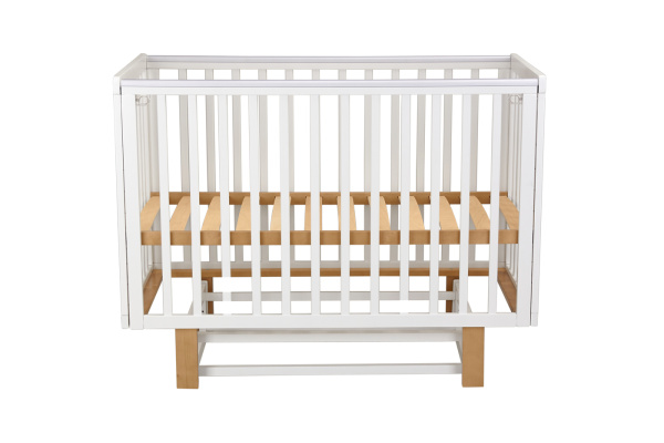 Кровать детская Polini kids Simple 341 с маятником, белый-дуб