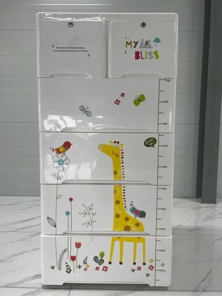 Комод пластиковый Жираф, 5 секций