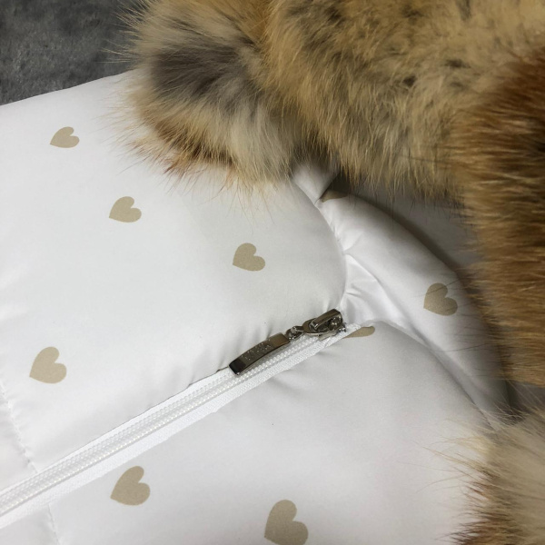 Конверт Монклер Сердечки Альполюкс Опушка (62), арт 987