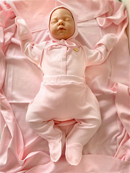 Комплект трикотажный 3 предмета розовый,  FLeole, 56 см