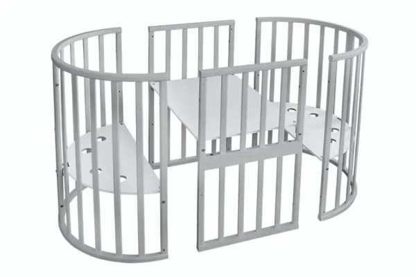 Кровать круглая-овальная Северная Звезда Серая, маятник