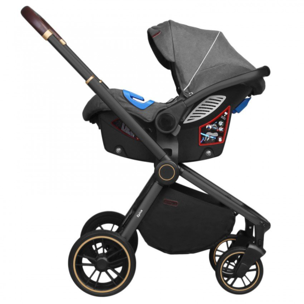 Коляска 2в1 Carrello Epica Черная рама Iron Grey
