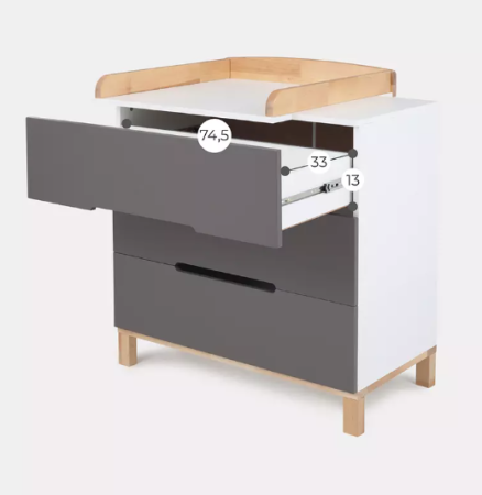 Комод Rant Indy Moon Grey 84см