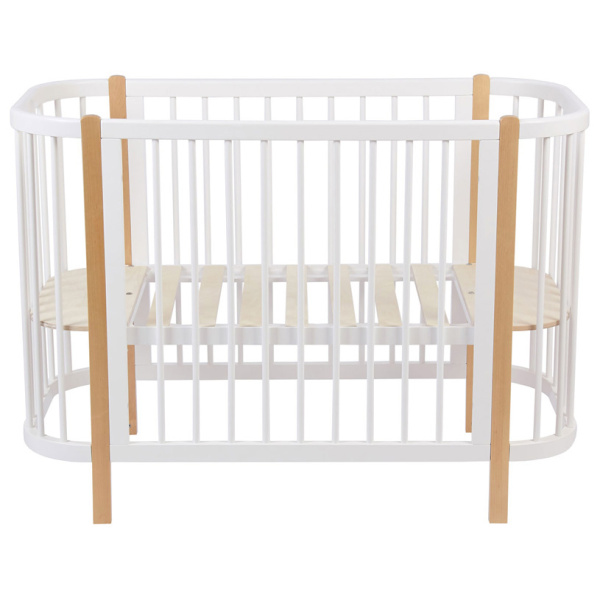 Кровать Солнышко Белый-Натуральный