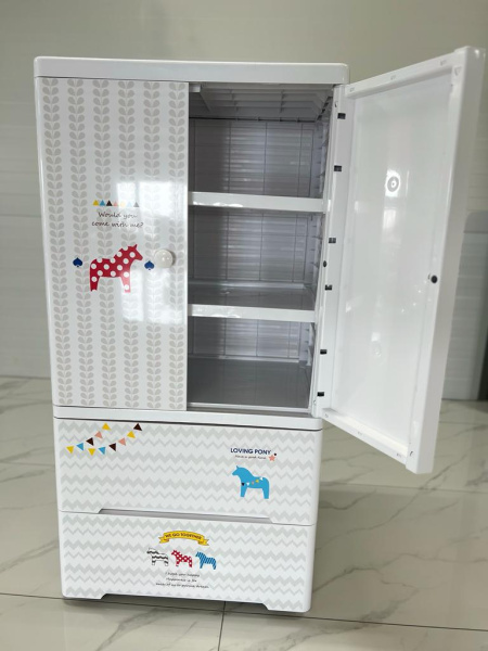 Комод пластиковый Пони, 5 секций, полки, SG01С35