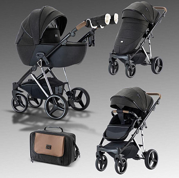 Коляска 2в1 Luxmom F1 Черный