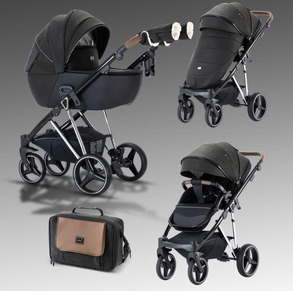 Коляска 2в1 Luxmom F1 Черный