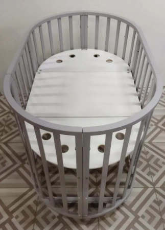 Кровать круглая-овальная Северная Звезда Серая, без маятника