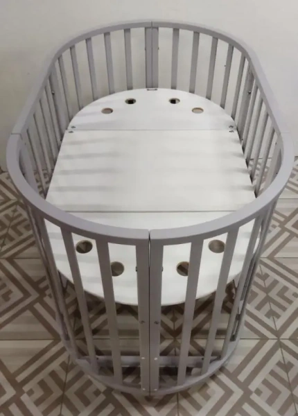 Кровать круглая-овальная Северная Звезда Серая, без маятника