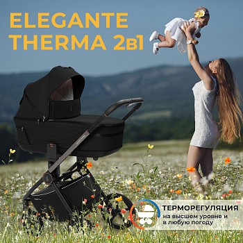Коляска 2в1 Sweet Baby Elegante Therma цвет Black