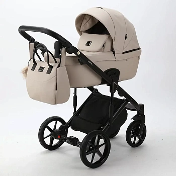 Коляска 2в1 Adamex Lumi Air Кожа Бежевая SA-7