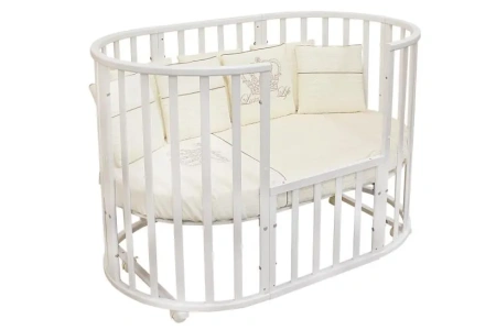 Кровать круглая-овальная Северная Звезда Белая, без маятника