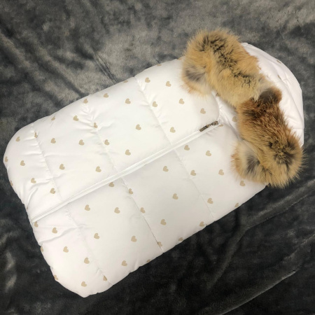 Конверт Монклер Сердечки Альполюкс Опушка (62), арт 987