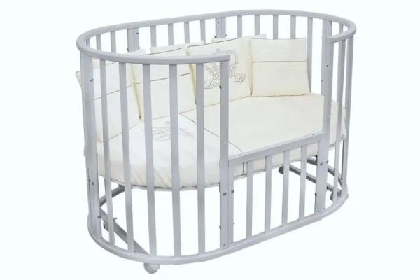 Кровать круглая-овальная Северная Звезда Серая, без маятника