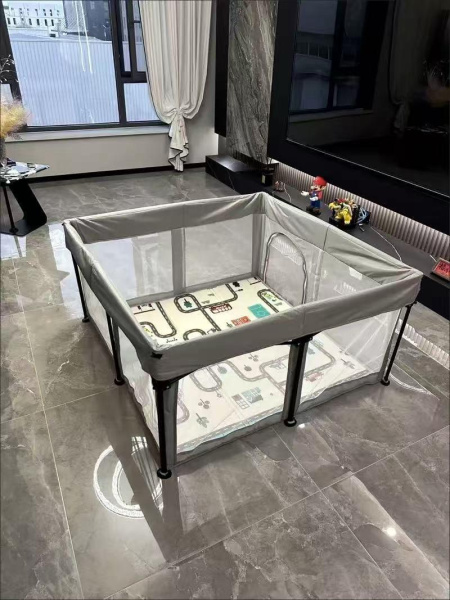 Манеж игровой складной. Серый