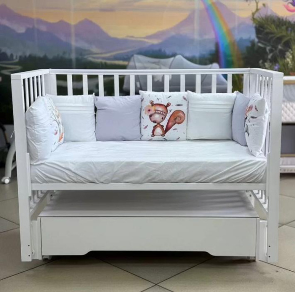 Кровать Marisol маятник, ящик, белая