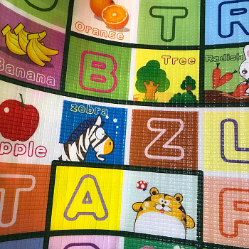 Коврик рулонный, вафелька, 180*150 см Алфавит/Классики 18204