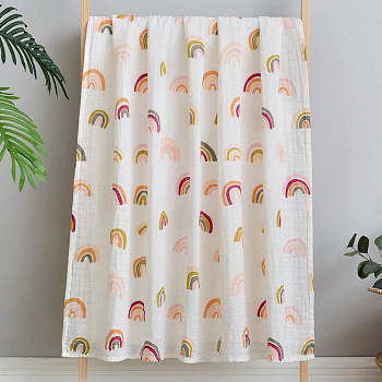 Пеленка муслиновая 100х110 см (х/б 100%) Радуга