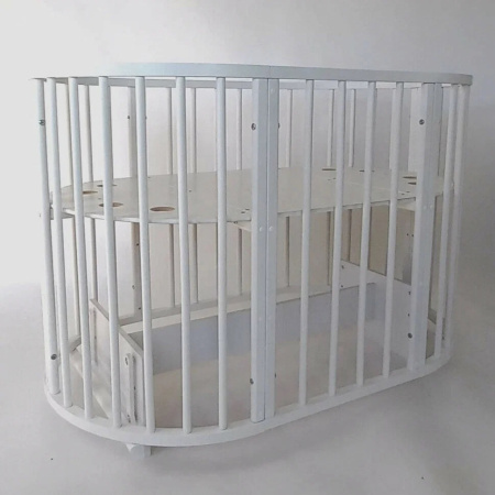 Кровать круг-овал Polly, маятник в комплекте, Белая