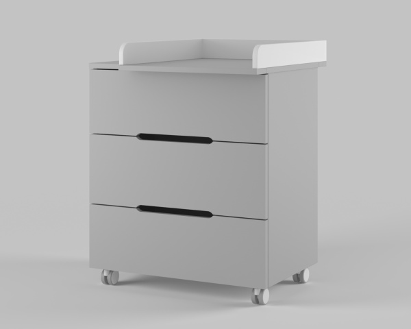 Комод Incanto Anniken Ecco 800/3 Серый-Белый