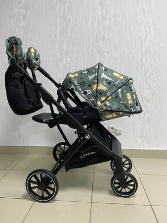 Коляска прогулочная LuxMom 740 Мультфильм/серая рама